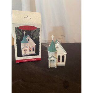 Hallmark Keepsake Ornament Town Church 12th in Series 1995